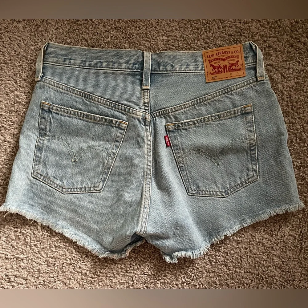 Levi's Light Blue Jean Shorts - Picture 2 of 3